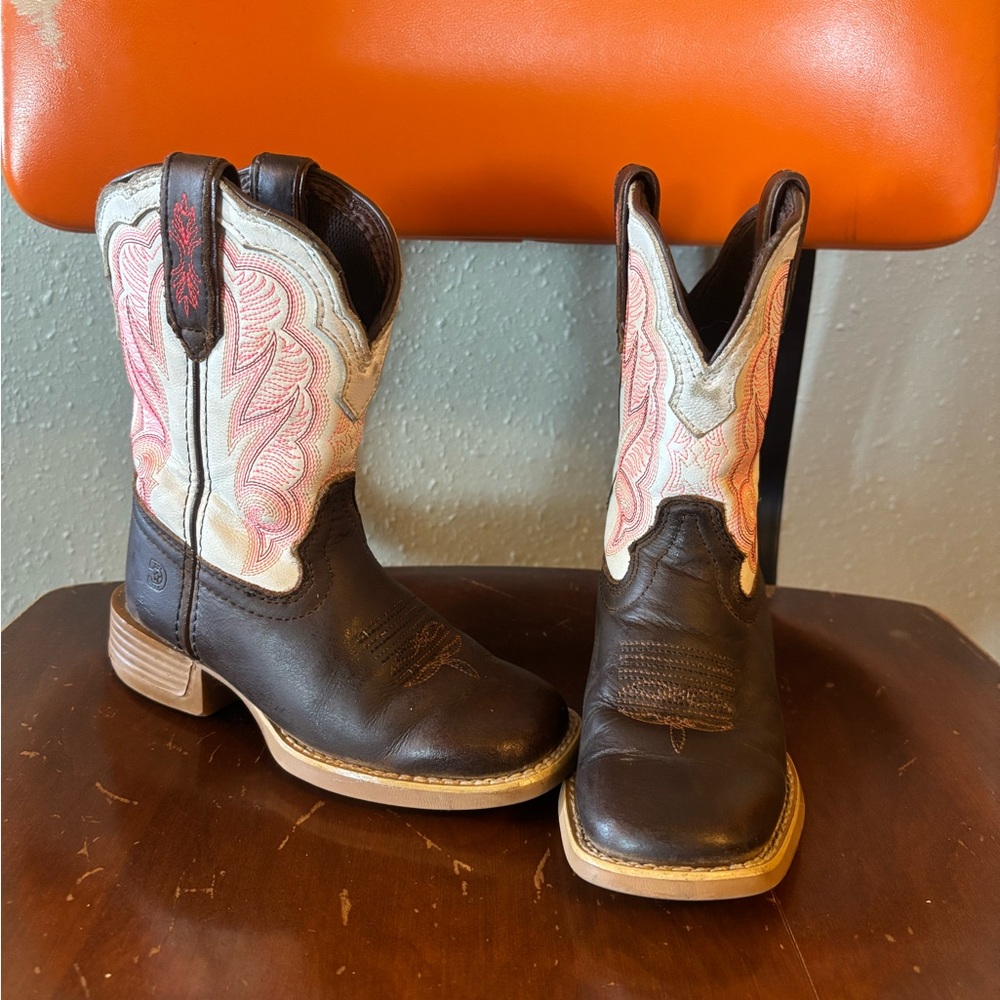 Durango Kids Western Boots (girls)- Brown and Pink